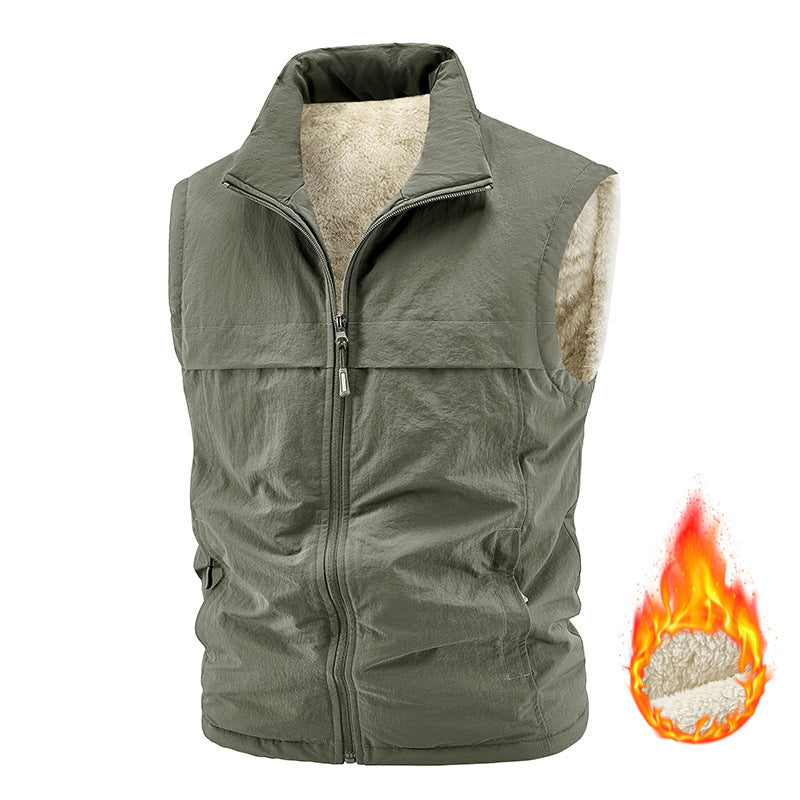 Herren Thermo‑Steppweste mit Sherpa‑Futter, hohem Kragen und Reißverschluss Shop Nory