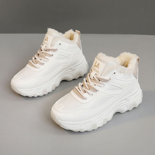 Damen High-Top Sneaker mit isolierendem Innenfutter und rutschfester Sohle Shopnory