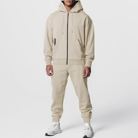 Herren nan zweiteiliges Trainingsset mit Reißverschluss-Kapuzenjacke und tapered Jogginghose Shop Nory