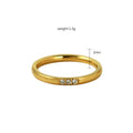 Damen eleganter Goldring mit Zirkonia-Steinen Shop Nory