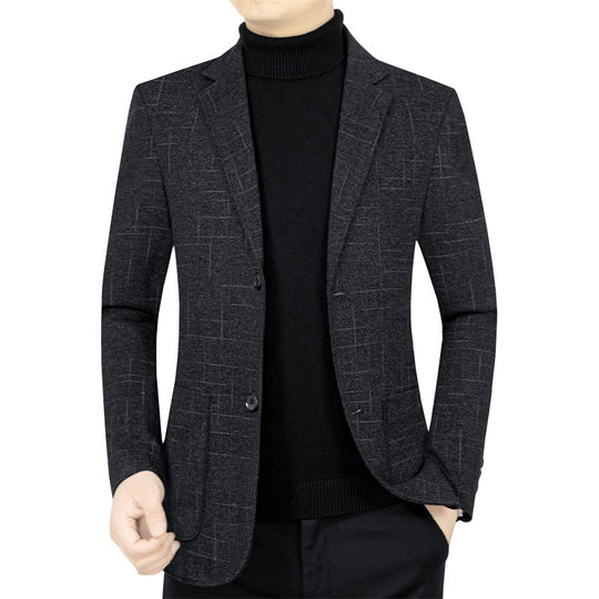 Herren Slim-Fit Sakko aus Wollmischung mit dezentem Karomuster Shop Nory