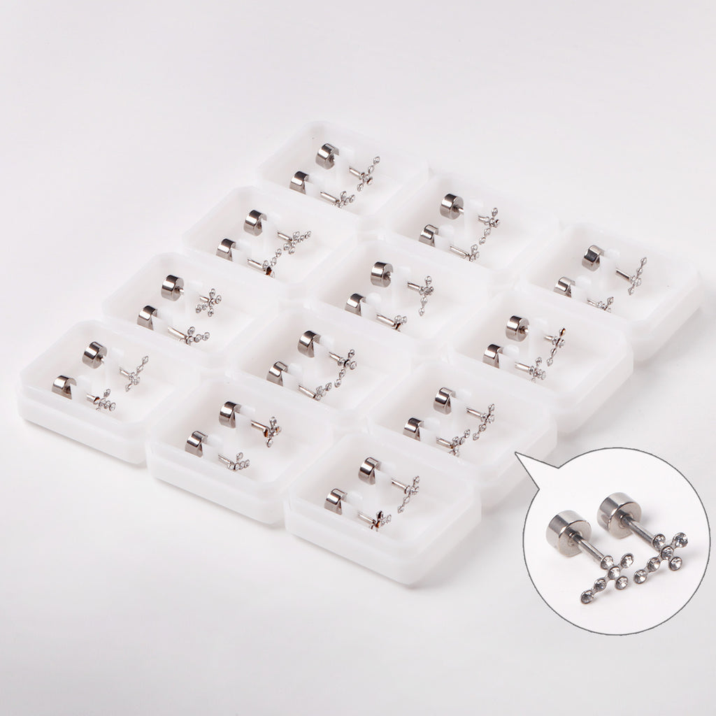 Damen Ohrstecker mit funkelndem Kristall-Design Shop Nory
