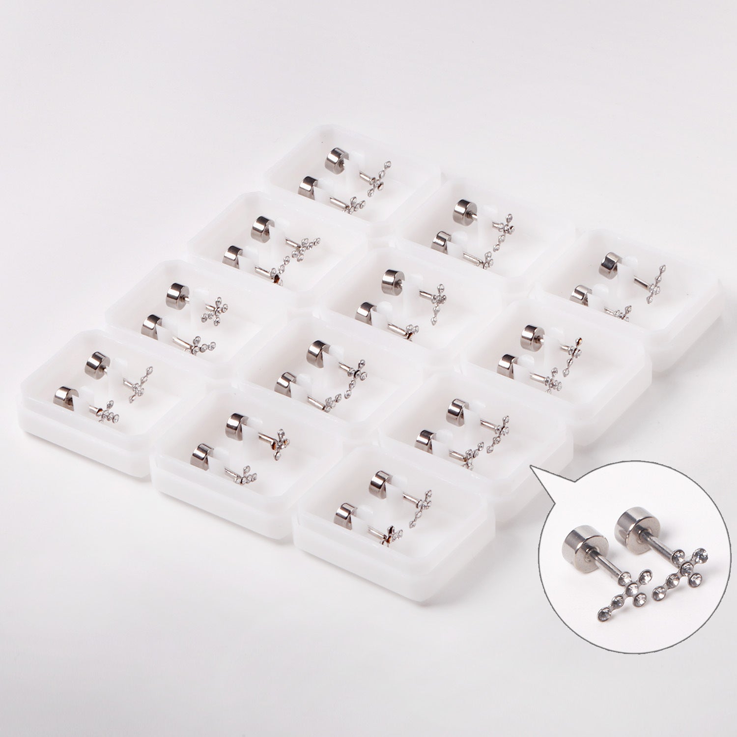 Damen Ohrstecker mit funkelndem Kristall-Design Shop Nory