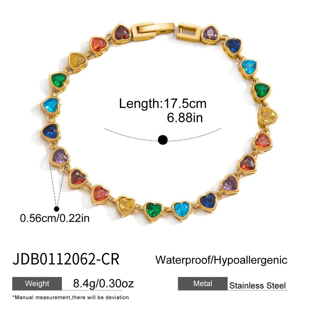 Damen Armband mit funkelnden grünen Kristallen und eleganter Edelstahlverarbeitung Shop Nory
