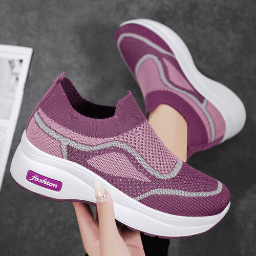 Damen nan ultraleichter Strick-Slip-On mit ergonomischer Keilsohle und herausnehmbarem Komforteinlagenfach Shop Nory