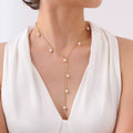 Damen elegante Halskette mit Perlen Shop Nory