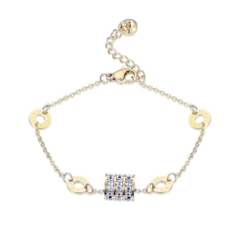Damen Armband mit funkelnden Zirkonia-Steinen und eleganten Designelementen Shop Nory