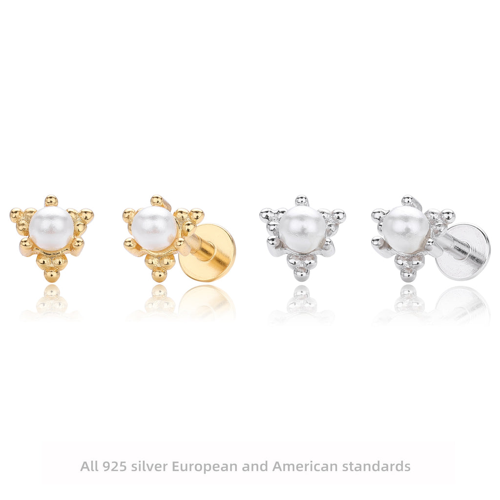 Damen Ohrstecker mit elegantem Perlendesign aus hochwertigem 925 Sterling Silber Shop Nory