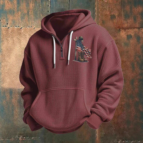 Herren Kapuzensweater mit amerikanischem Flaggenmotiv Shop Nory