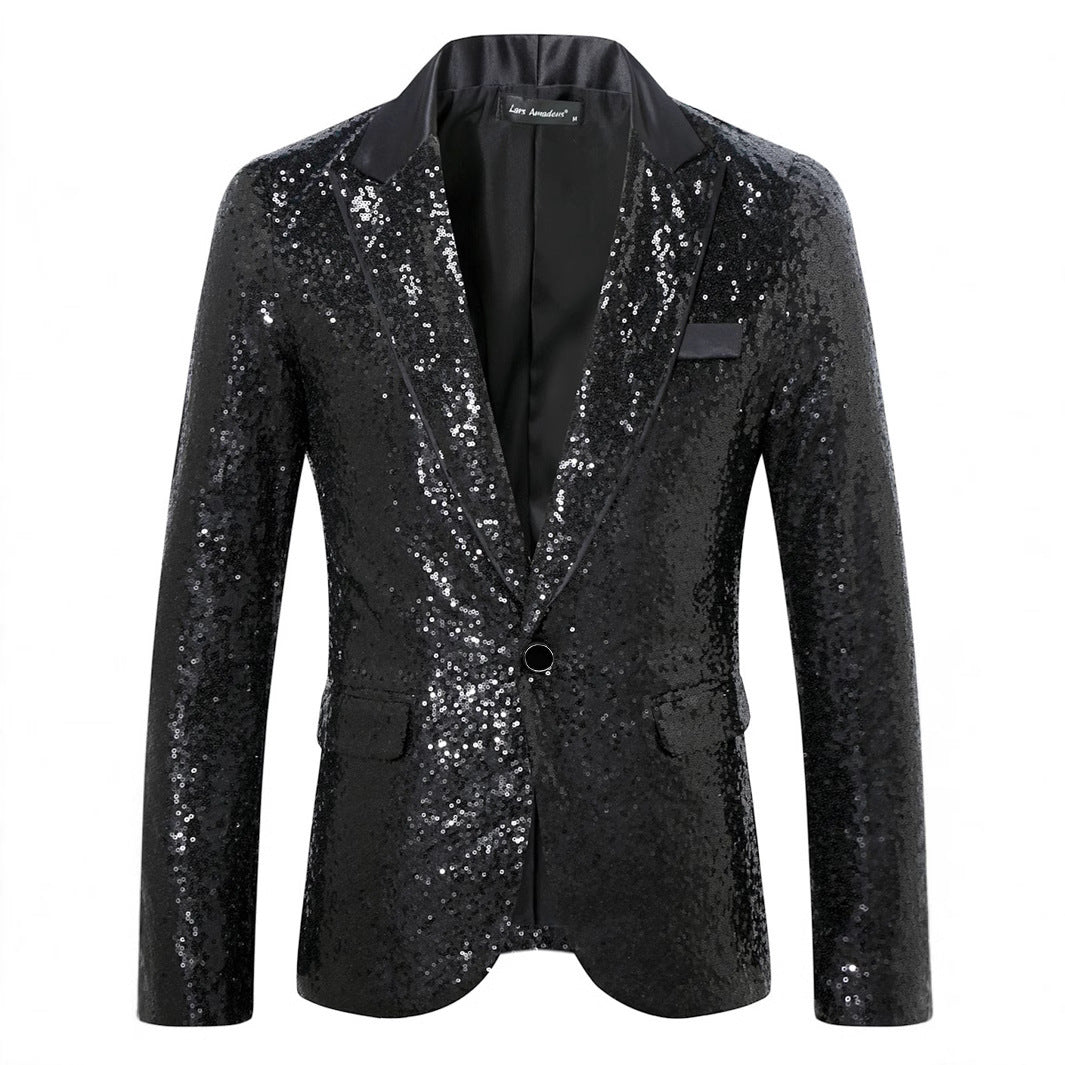 Herren Glamouröser Paillettenblazer