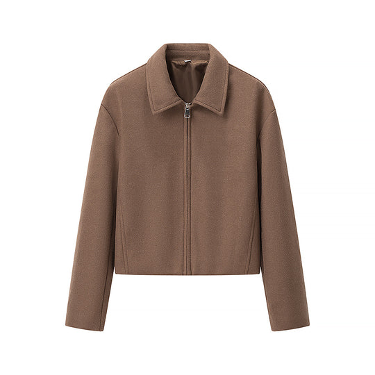 Damen Kurzjacke aus Wollmix mit Reißverschluss und kastiger Oversize-Silhouette Shop Nory