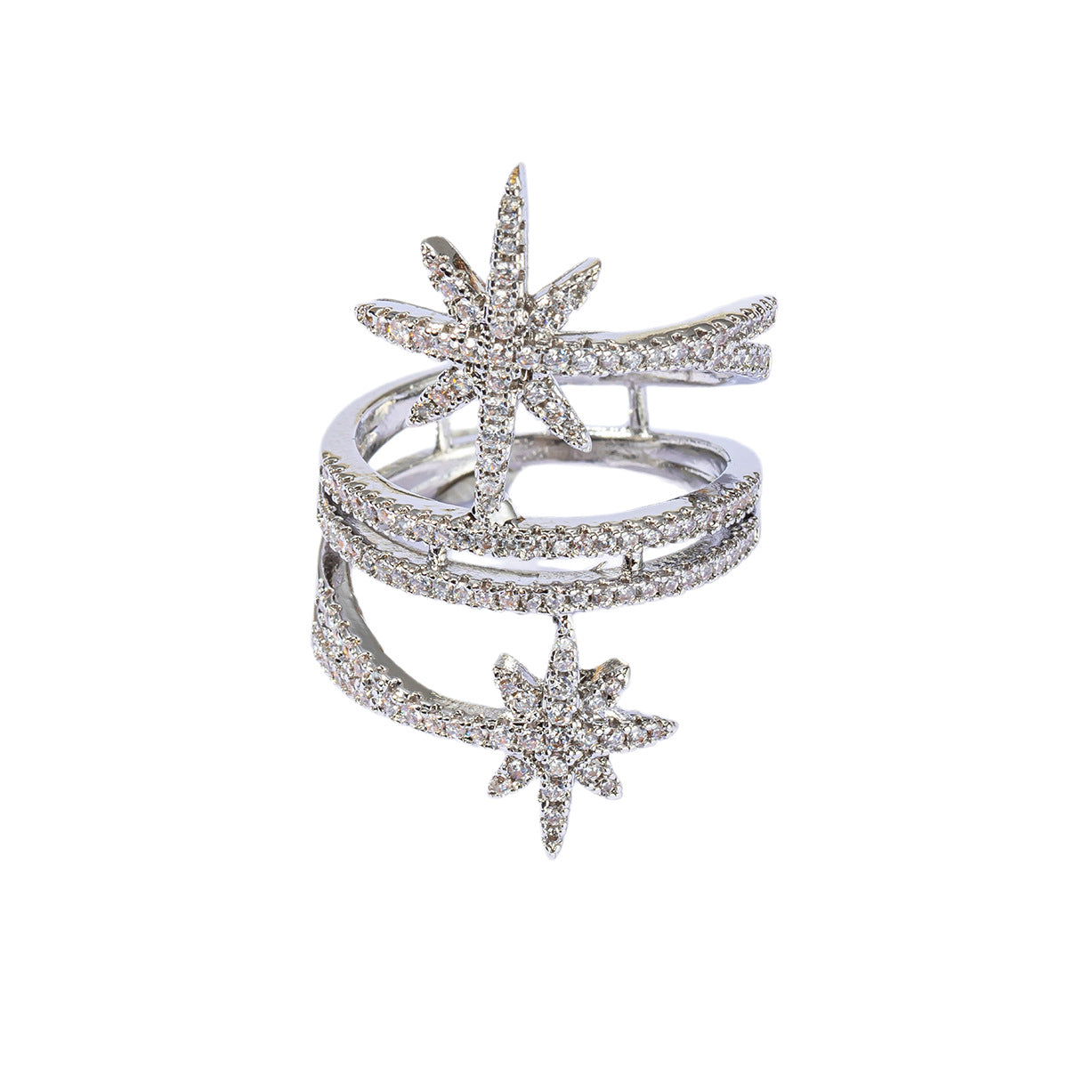 Damen Funkelnder Ring mit Sternenmotiv Shop Nory