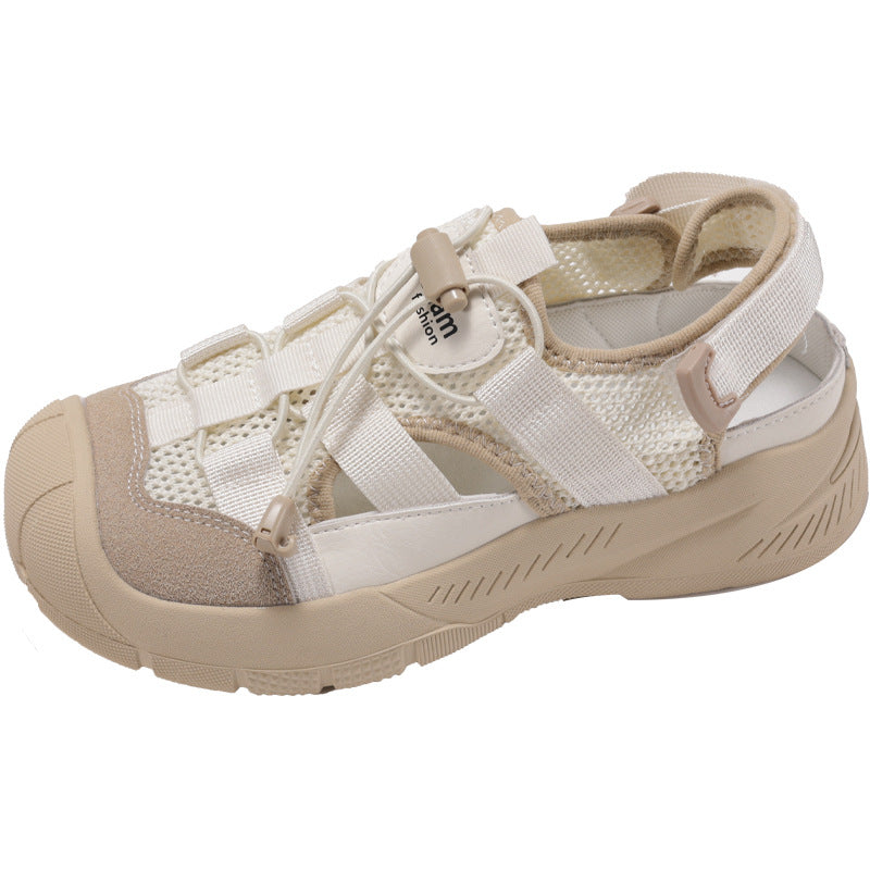 Damen Sportliche Sandalen mit atmungsaktiver Oberfläche und elastischem Schnürsystem