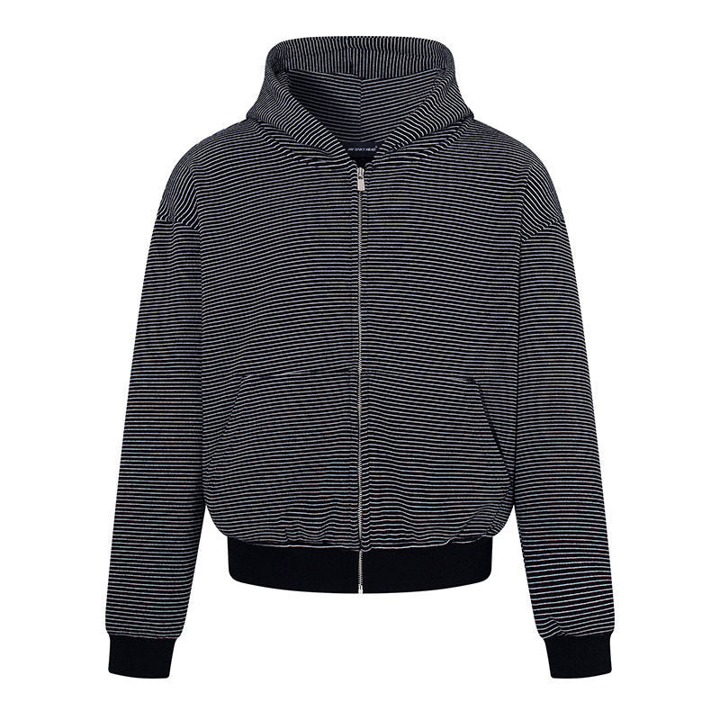 Damen Feinringel-Zipjacke mit hohem Stehkragen, Kängurutaschen und elastischem Saum Shop Nory