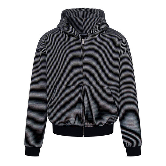 Damen Feinringel-Zipjacke mit hohem Stehkragen, Kängurutaschen und elastischem Saum Shop Nory
