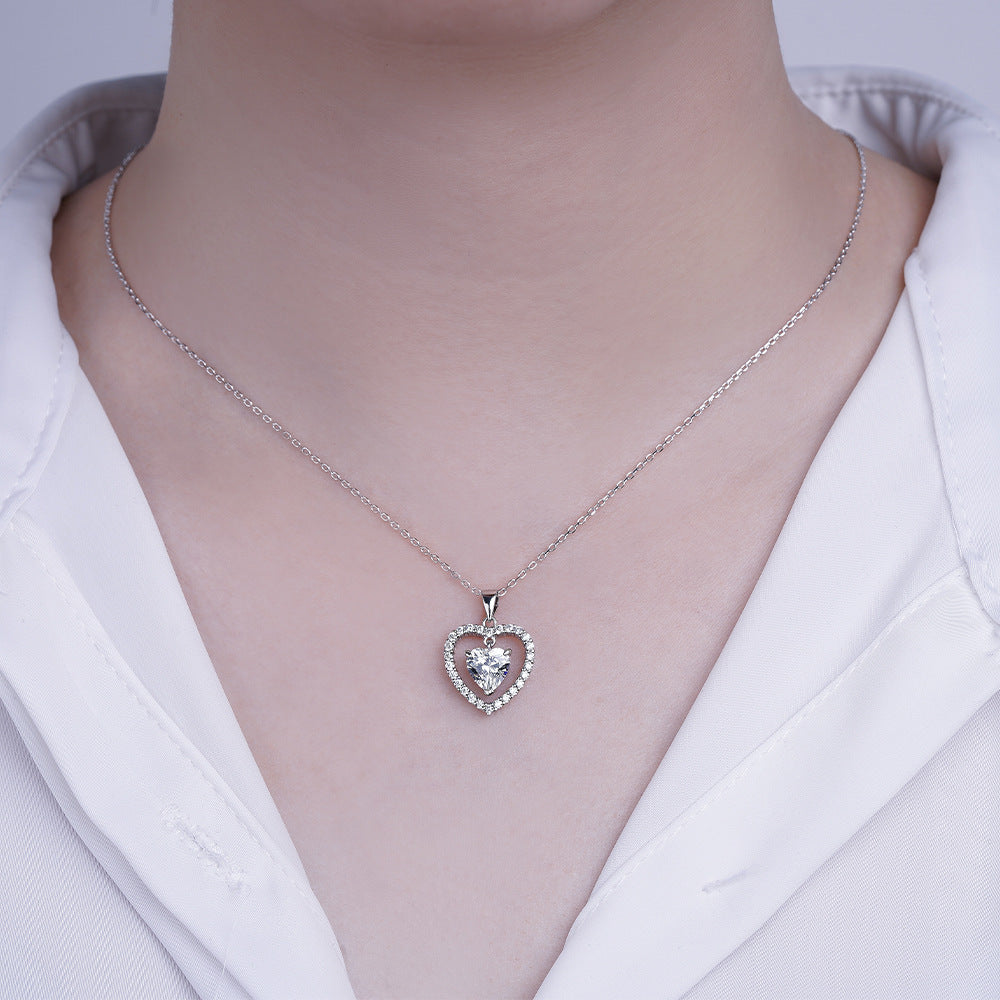 Damen Schmuckset mit elegantem Zirkonring, Ohrsteckern und Halskette Shop Nory