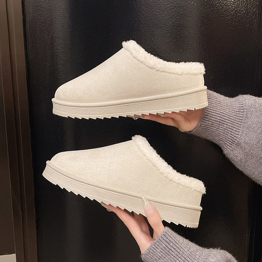 Damen Gefütterte Mule-Hausschuhe mit Kunstfellfutter und rutschfester Gummisohle Shop Nory