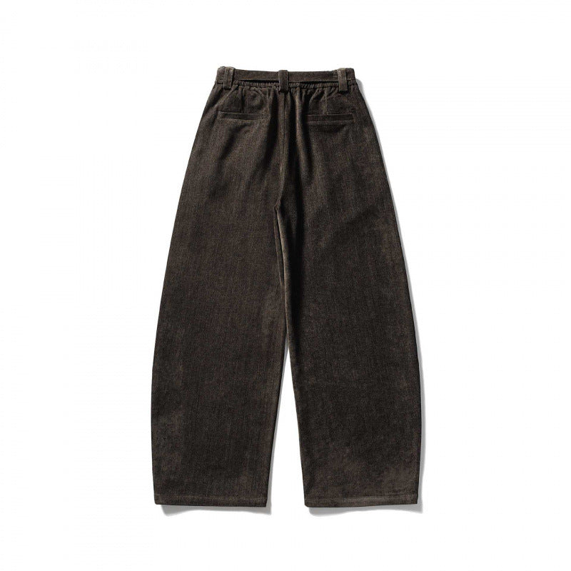 Damen Weite Highwaist-Hose mit Bundfalten, Balloon-Silhouette und Stoffgürtel Shop Nory