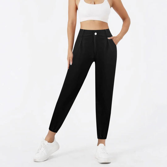 Damen Hochtaillierte Chino-Hose mit schmalem Knöchel-Bündchen Shop Nory