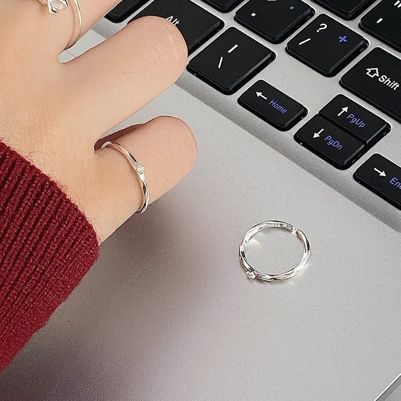 Damen zarter Ring mit funkelndem Zirkon Shop Nory