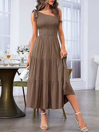 Damen Maxikleid mit ärmellosem Design und elastischem Bustier Shopnory