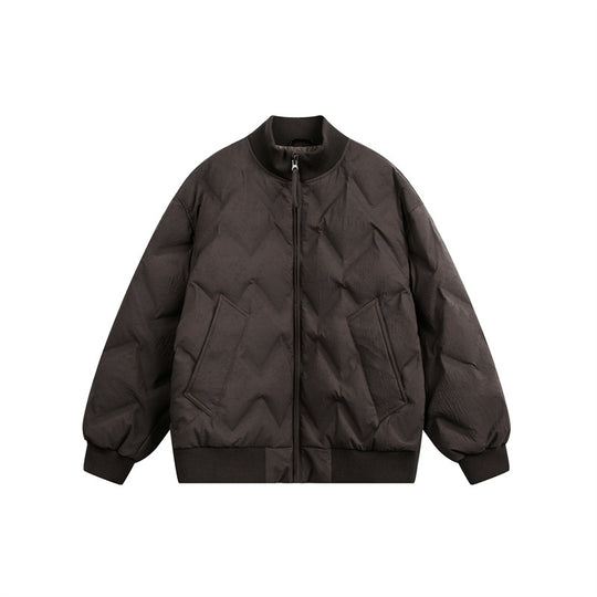 Herren Oversize-Steppblouson mit Rippkragen und Zickzack-Steppung Shop Nory