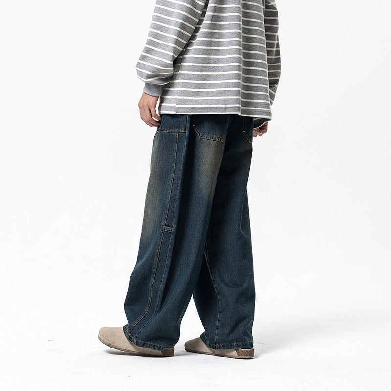 Damen Weite High‑Waist Denim‑Culotte mit elastischem Bund und aufgesetzten Taschen Shop Nory