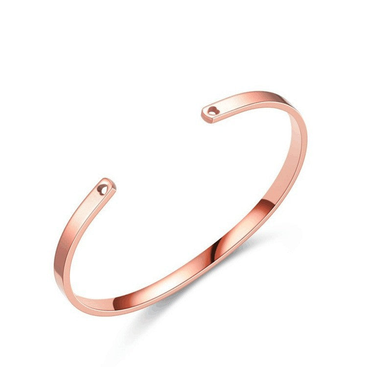Damen Offener Armreif aus hochwertigem Edelstahl mit minimalistischer Struktur Shop Nory