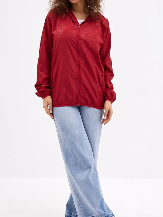 Damen Leichte Sportjacke mit Kapuze