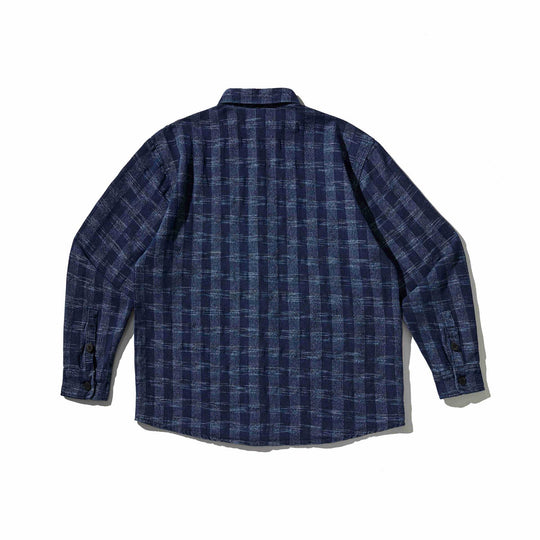 Herren Karo-Denim Hemdjacke mit abgerundetem Saum Shop Nory