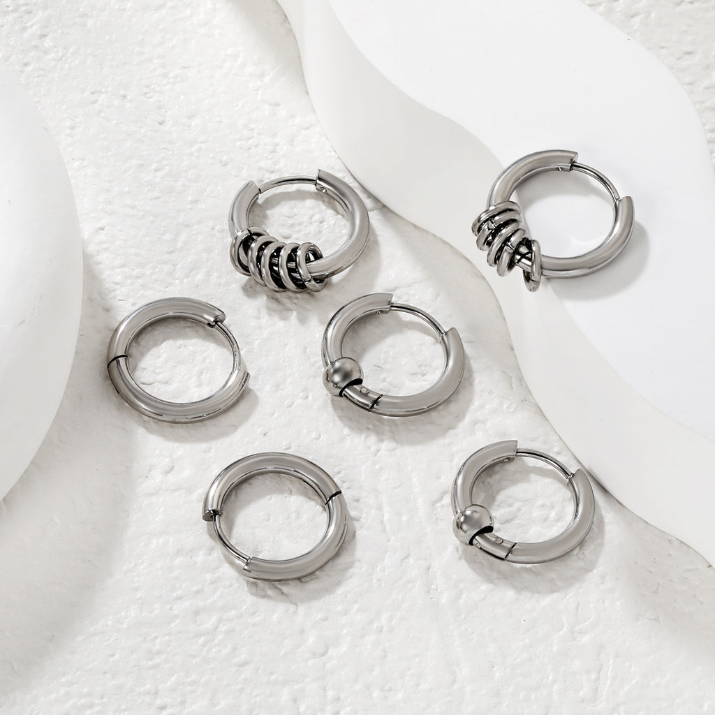 Damen Edelstahl Creolen im eleganten, minimalistischen Design Shop Nory