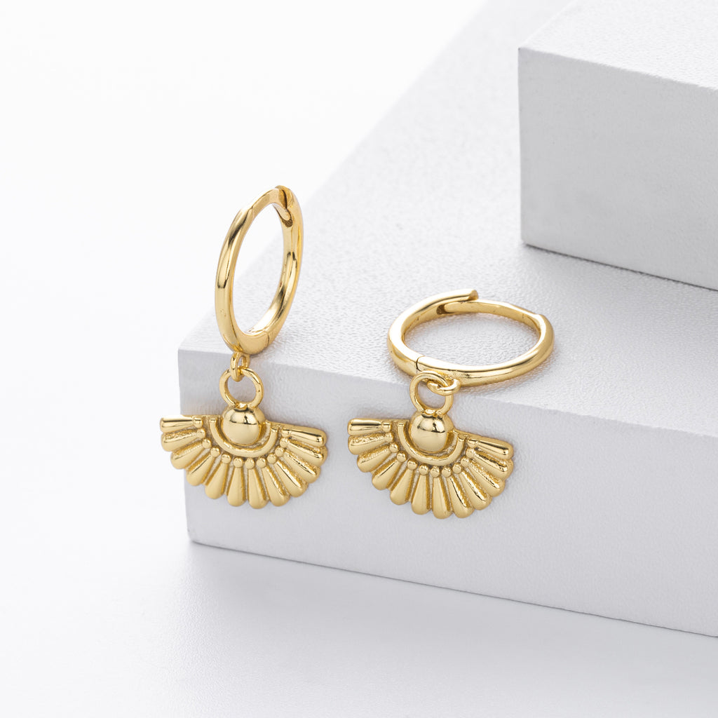 Damen Ohrhänger mit kunstvollem Fächerdesign aus 925 Sterling Silber Shop Nory