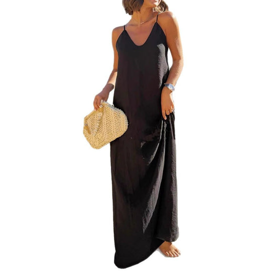 Damen Strandkleid mit Rückenausschnitt