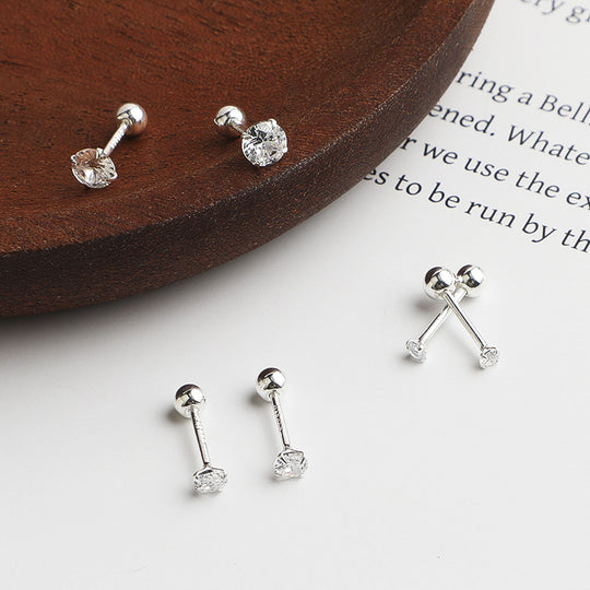 Minimalistische Ohrpiercing Stecker Aus Chirurgenstahl mit Zirkonia