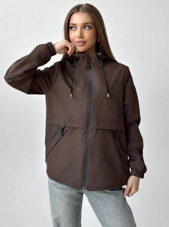 Damen leichte Windbreaker Jacke
