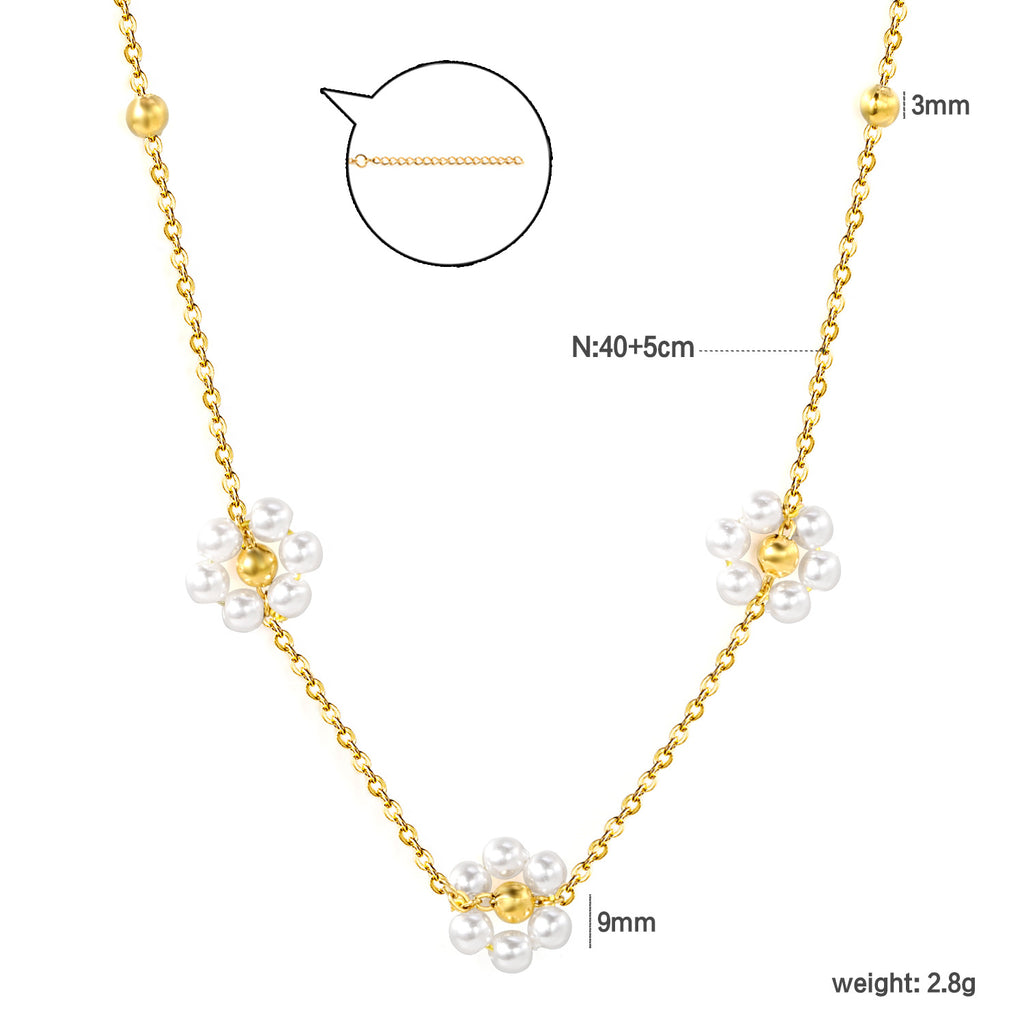 Damen Halskette mit floralem Design und hochwertigen Kristallakzenten Shop Nory