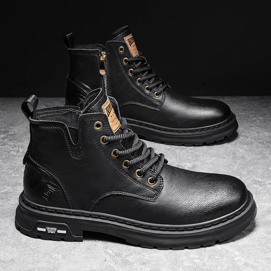 Herren Robuste Schnürstiefel mit rutschfester und dämpfender Sohle