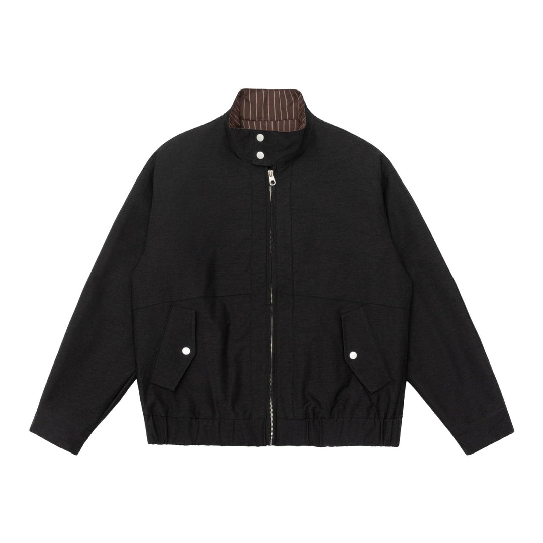 Herren Wattierte Bomberjacke mit Stehkragen, Pattentaschen und elastischem Saum Shop Nory
