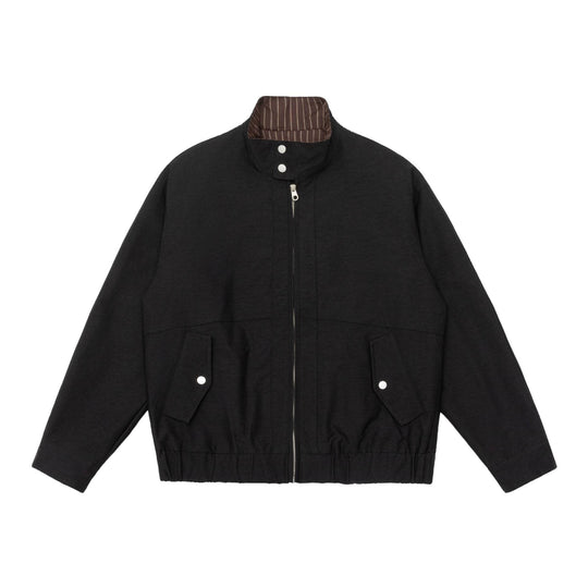 Herren Wattierte Bomberjacke mit Stehkragen, Pattentaschen und elastischem Saum Shop Nory