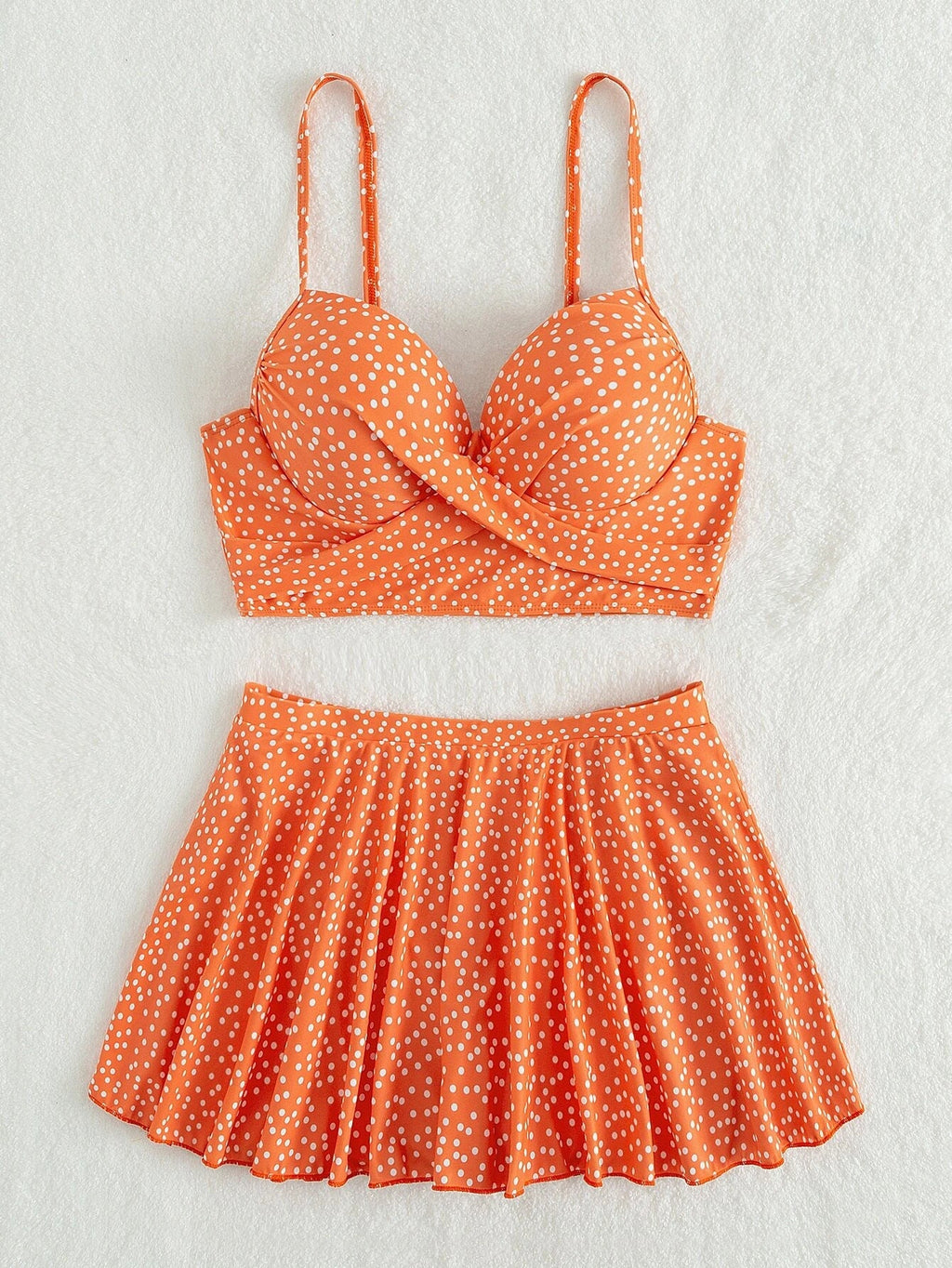 Damen Tankini-Set mit verspieltem Rock und gepolstertem Oberteil