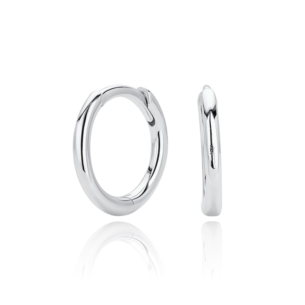Damen Creolen mit modernem, geschwungenem Design aus 925 Sterling Silber Shop Nory