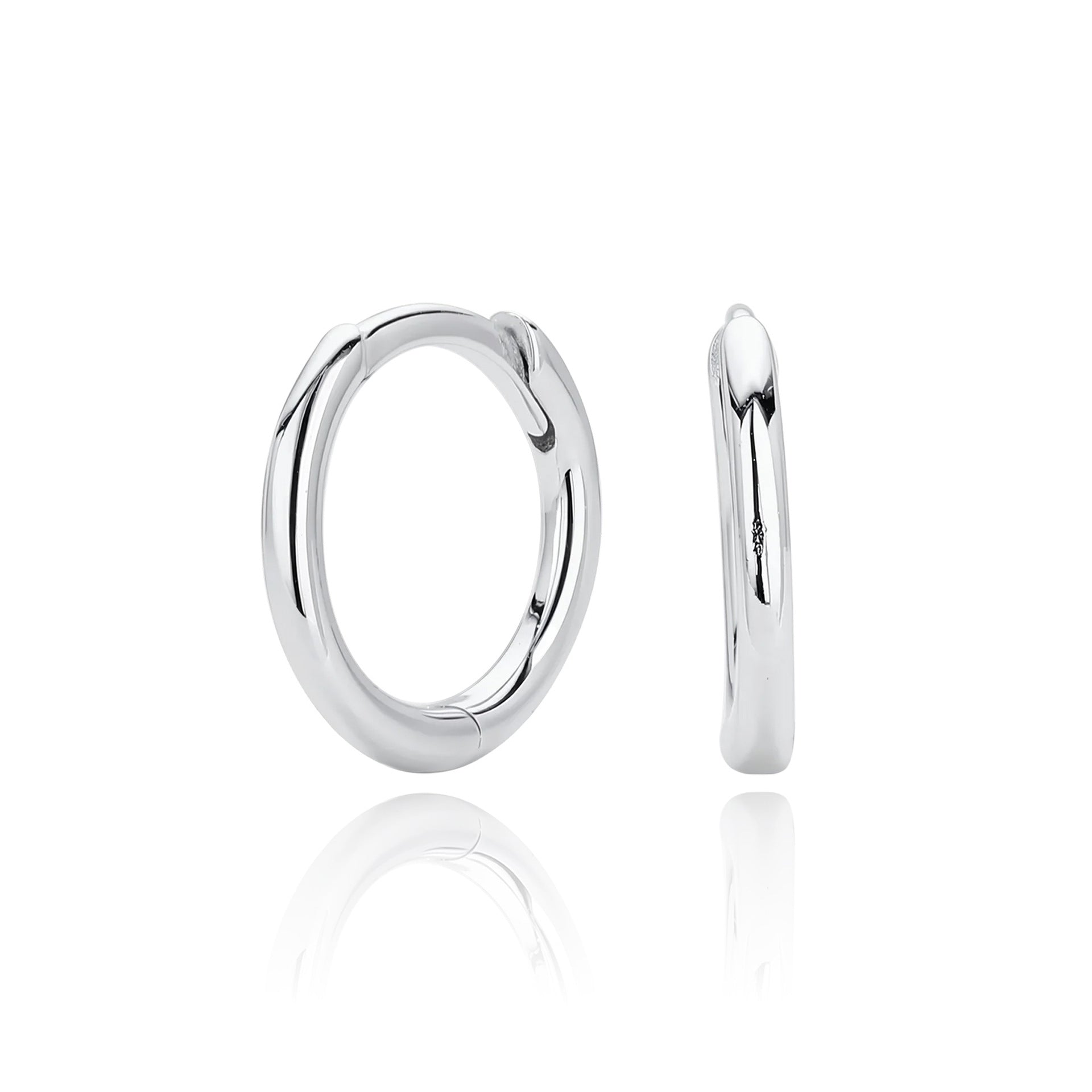 Damen Creolen mit modernem, geschwungenem Design aus 925 Sterling Silber Shop Nory