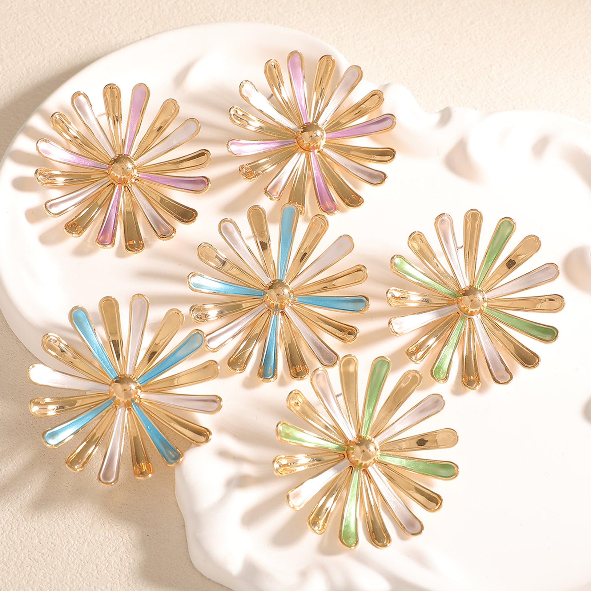 Damen Ohrringe im floralen Sonnenblumen-Design Shop Nory