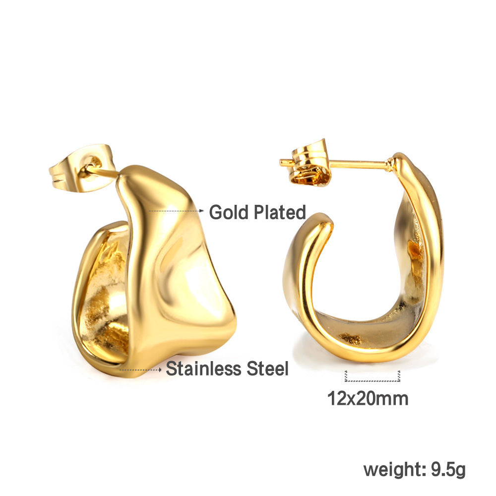 Damen elegante Edelstahl Ohrhänger Shop Nory