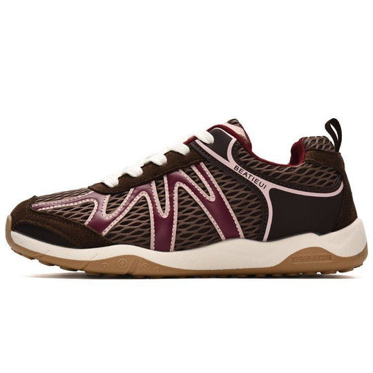 Damen Atmungsaktive Retro-Running-Sneaker mit Mesh-Obermaterial und Gumsohle Shop Nory