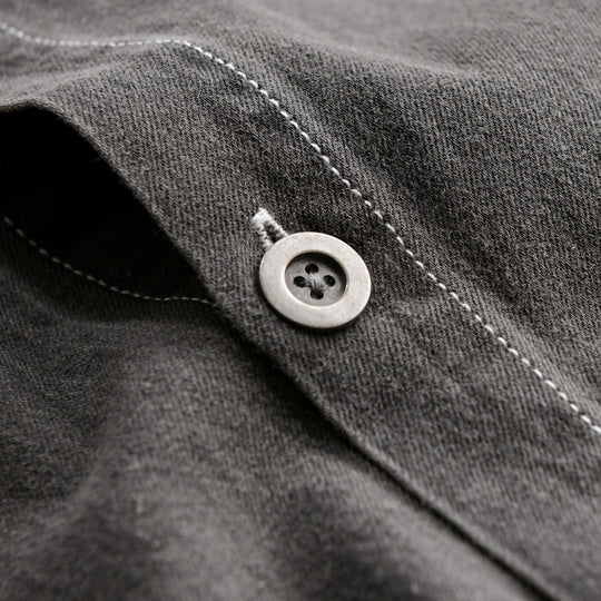 Herren Gewaschenes Denim-Overshirt im Workwear-Look mit Kontrastnähten Shop Nory