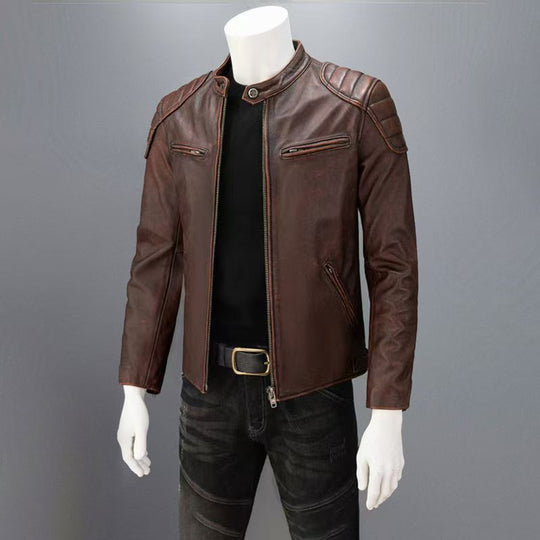 Herren Lederjacke im Fieldjacken-Schnitt mit aufgesetzten Brusttaschen Shop Nory
