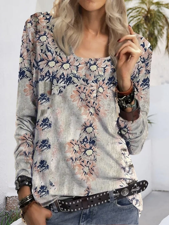 Damen Asymmetrische Tunika mit Karopatch und Zierknöpfen Shop Nory