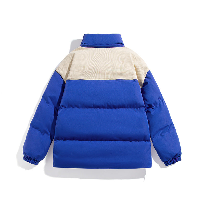 Herren Wattierte Oversize-Steppjacke mit hohem Stehkragen und kontrastiertem Schulterpaneel Shop Nory