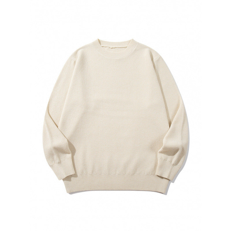 Unisex Boxy-Feinstrick-Pullover mit Waffelstruktur und geripptem Saum Shop Nory